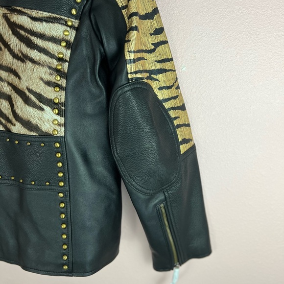 Michael Kors Leather Animal Patchwork Limited Edition Jacket ✨brand new✨ - Picture 15 of 16